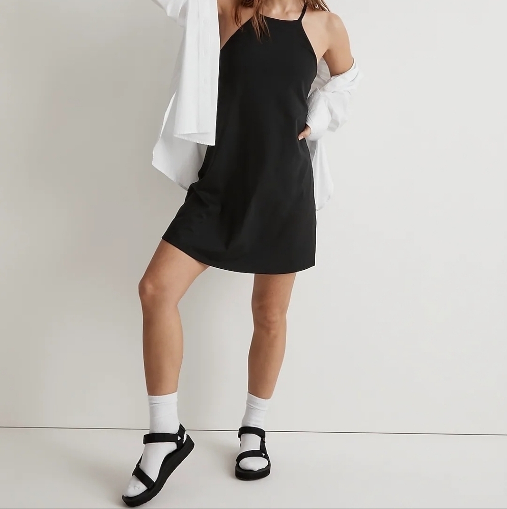 Madewell Black Mini Halter Dress